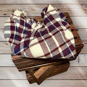 Purple and Light Blue Blanket Scarf